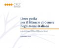 Linee guida per il Bilancio di Genere negli Atenei italiani